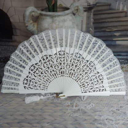silk lace wedding fan