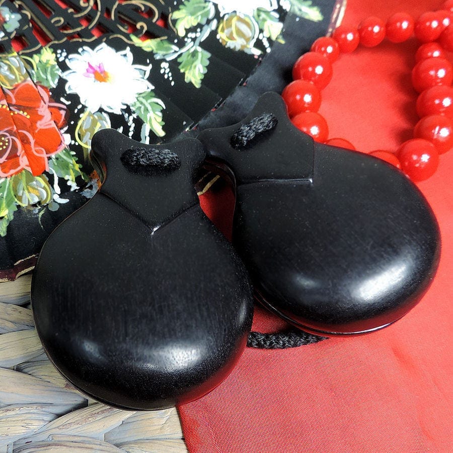 Castagnettes Jale No.4 - Imitation Granadillo Pour Musique Et Danse Espagnole