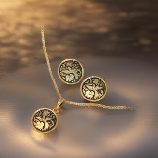 Damascene jewelry set