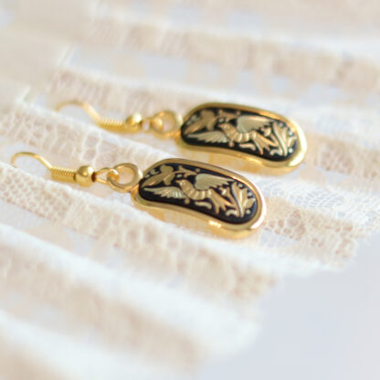 Damascene Wire Hook Earrings