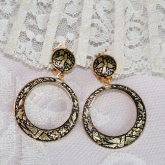 hoop damasquino earrings