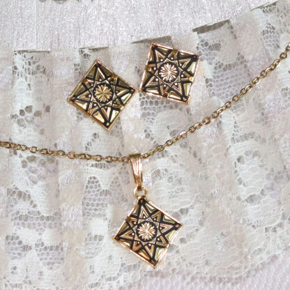 damascene jewelry set