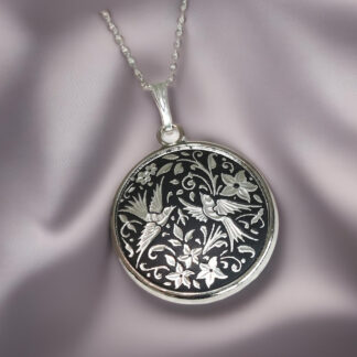 silver damasquino pendant