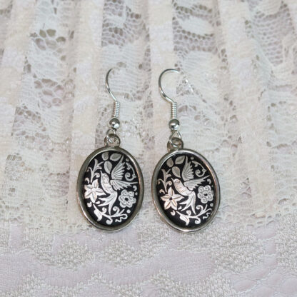 silver damasquino earrings