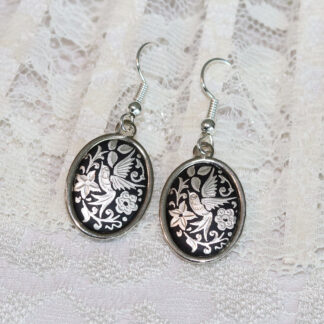 silver damasquino earrings