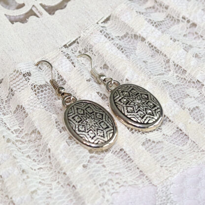 silver damasquino earrings