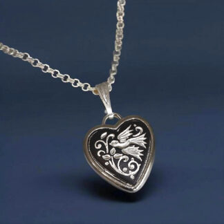 silver heart pendant