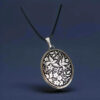 silver oval pendant