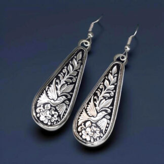 silver teardrop earrings