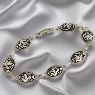 silver damascene bracelet