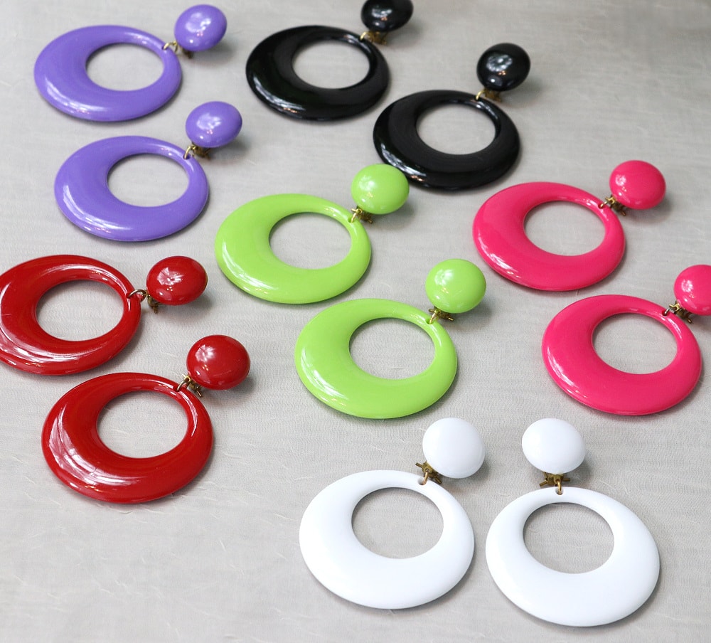 Plastic Hoop Earrings