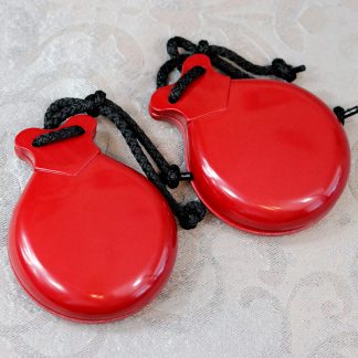 red filigrana castanets