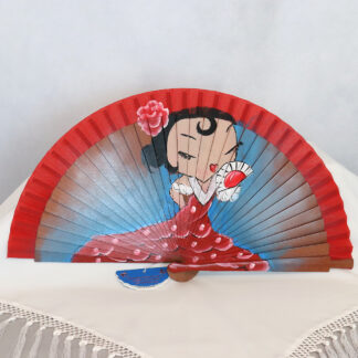painted flamenco dancer fan
