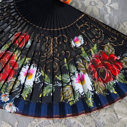 hand painted carved fan