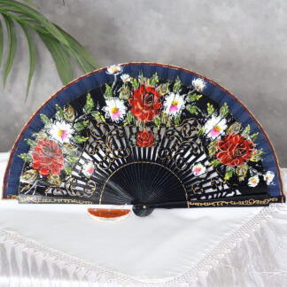 hand painted carved fan
