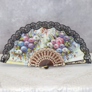 floral Spanish hand fan