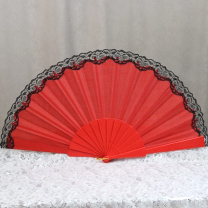 pericon fan with lace