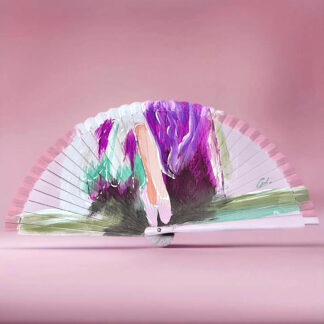 Hand Painted Ballet Fan F-3180