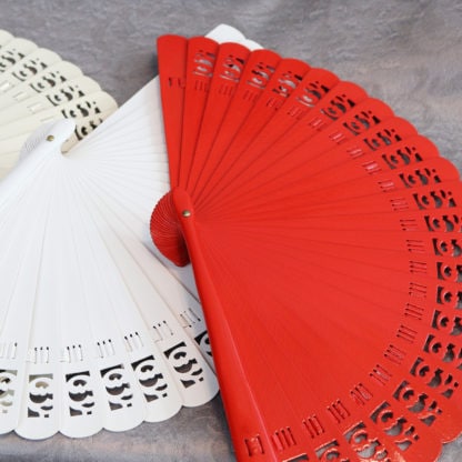 solid color wood fans