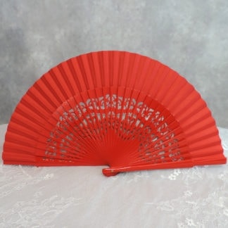 carved wood fans