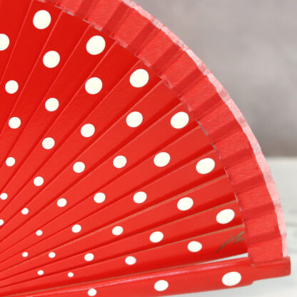 polka dot hand fan