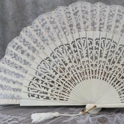 lace bridal fan