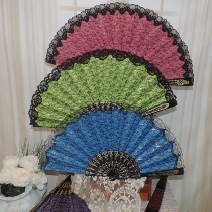 Large lace dance fan