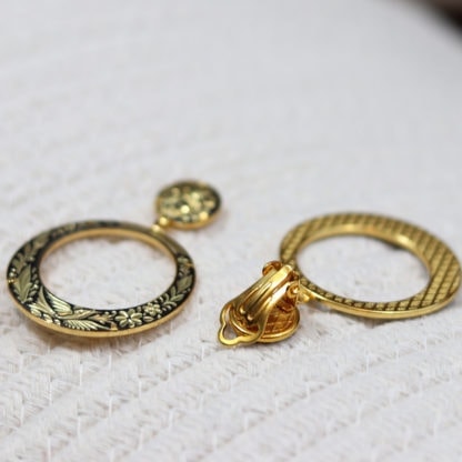 gorgeous damascene hoop earrings