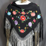Poly Knit Shawl | Embroidered Flamenco Shawl Made in Spain