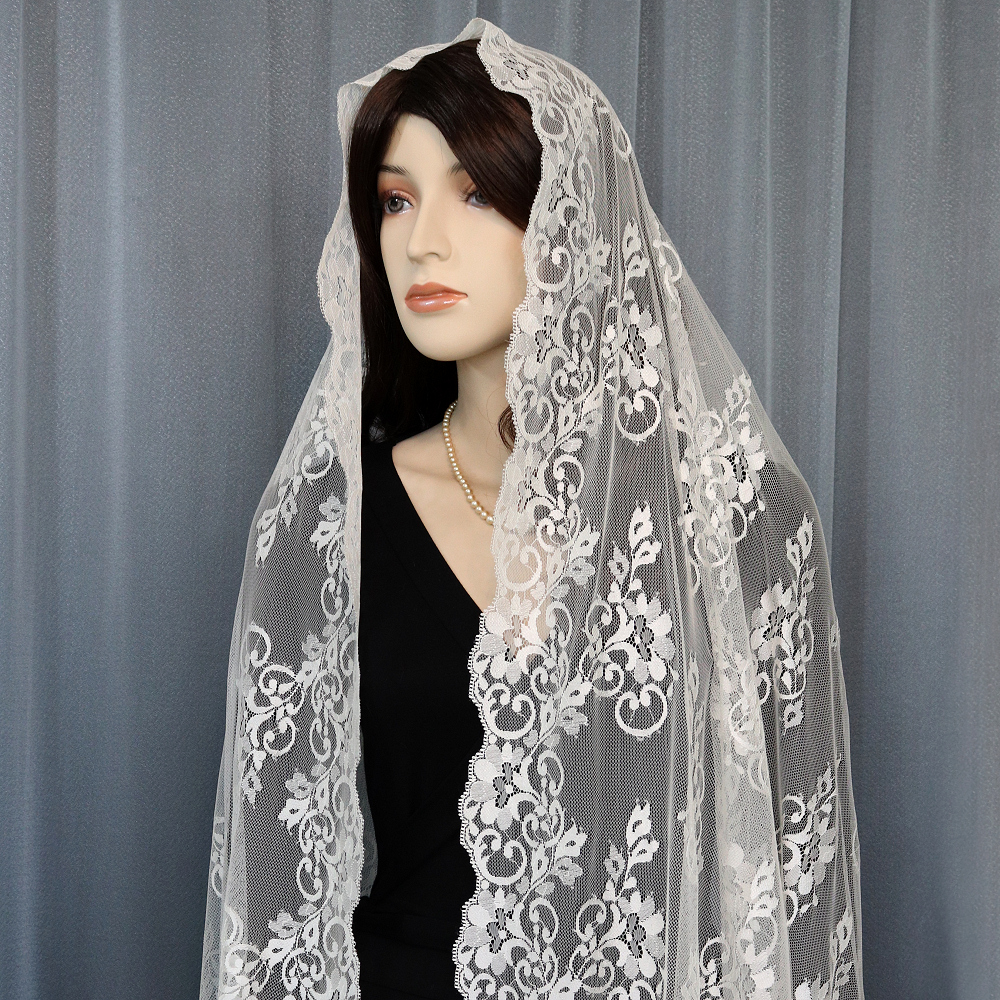 Mantilla Veil, Traditional Lace Wedding Veil