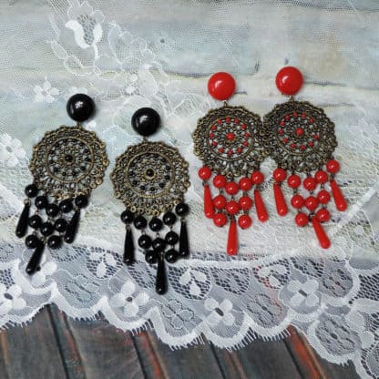 Large dangle earrings